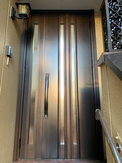 川崎市中原区　完成したリフォーム玄関ドア
