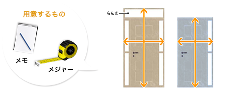 玄関ドアサイズの測り方