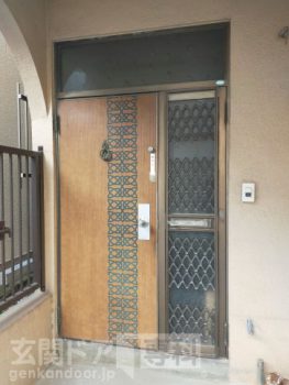 墨田区東駒形の玄関ドア交換　古くなったドア