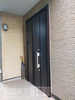 千葉市若葉区西都賀で玄関ドア取替施工　ガラス面を極力無くしたい